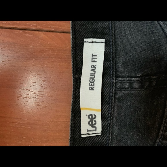 LEE VINTAGE Black high waisted jeans raw hem flare - Picture 4 of 5